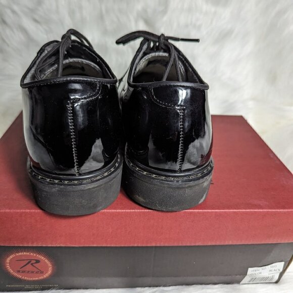 Rothco Black Hi-Gloss Lightweight Oxfords Men’s Size 10 W Black main image 4
